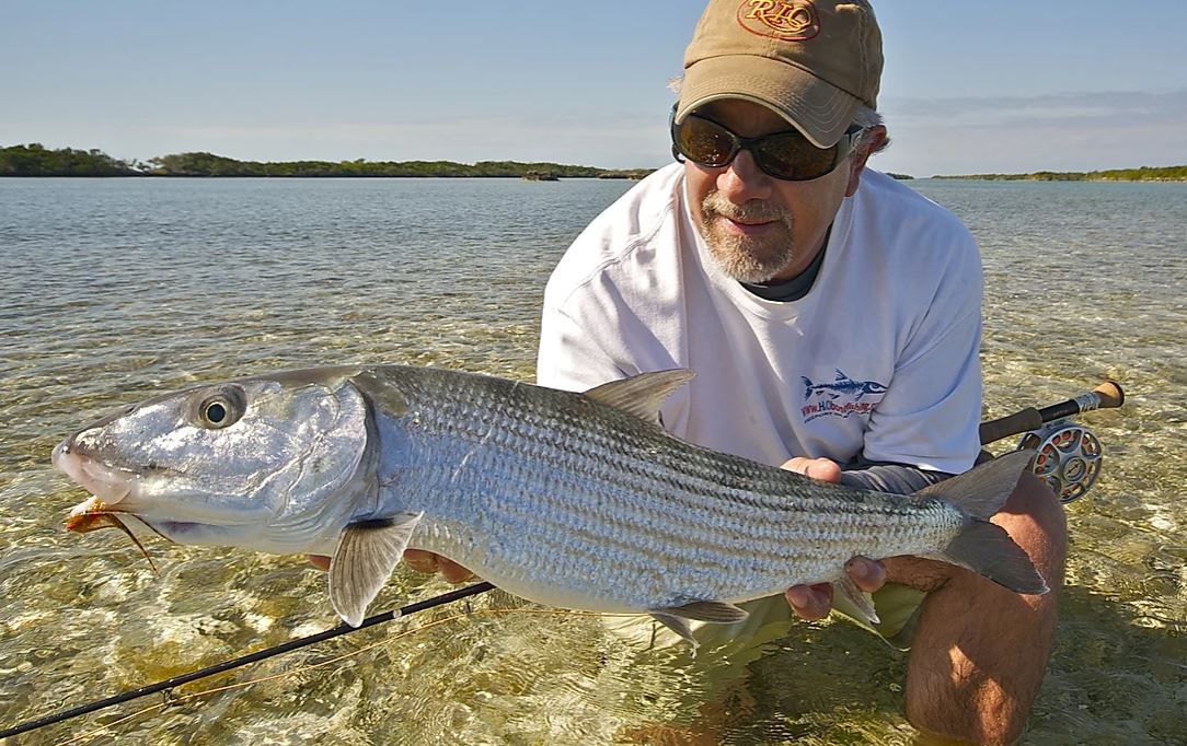 Greg with big Grand Bahama bonefish