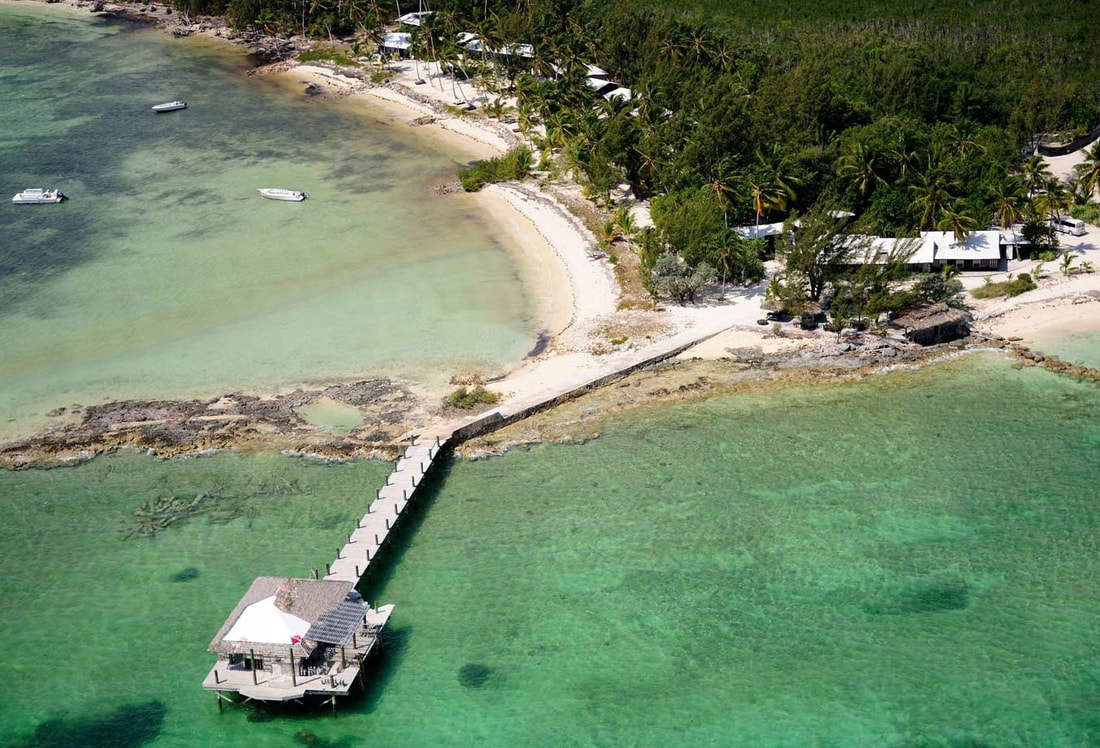 Small Hope Bay Lodge dock and oceanfront Andros Island